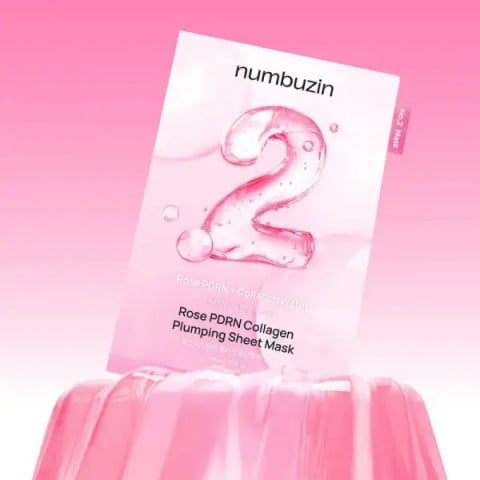 (1 MIẾNG) Mặt Nạ Giấy Numbuzin Cấp Ẩm Numbuzin No.2 Rose PDRN Collagen Plumping Sheet Mask 35ml 