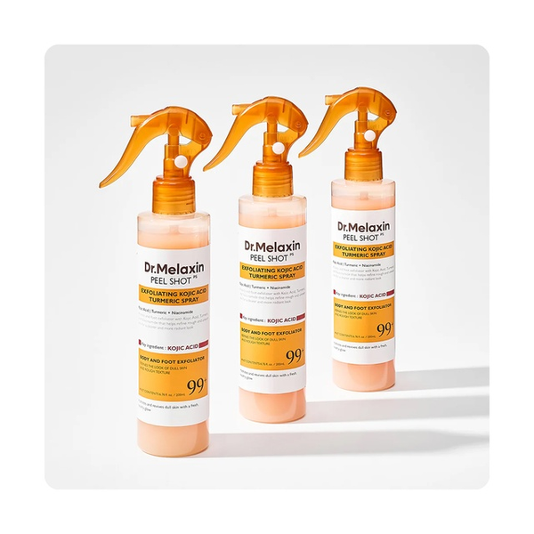  Dung Dịch Xịt Tẩy Tế Bào Chết Cơ Thể Dr.Melaxin Peel Shot Exfoliating Kojic Acid Turmeric Spray 200ml 