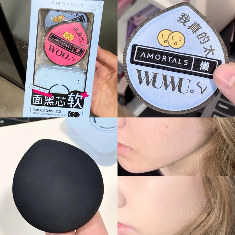  Bộ 2 Bông Phấn Kèm Hộp Amortals Powder Puff Suit Extra Box 