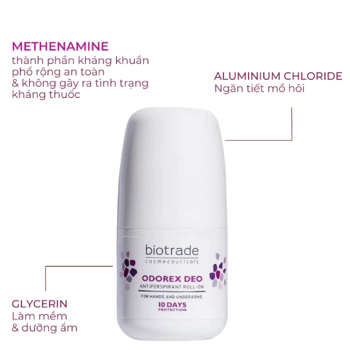  Lăn Khử Mùi Biotrade Odorex Deo Antiperspirant Roll On 20ml 