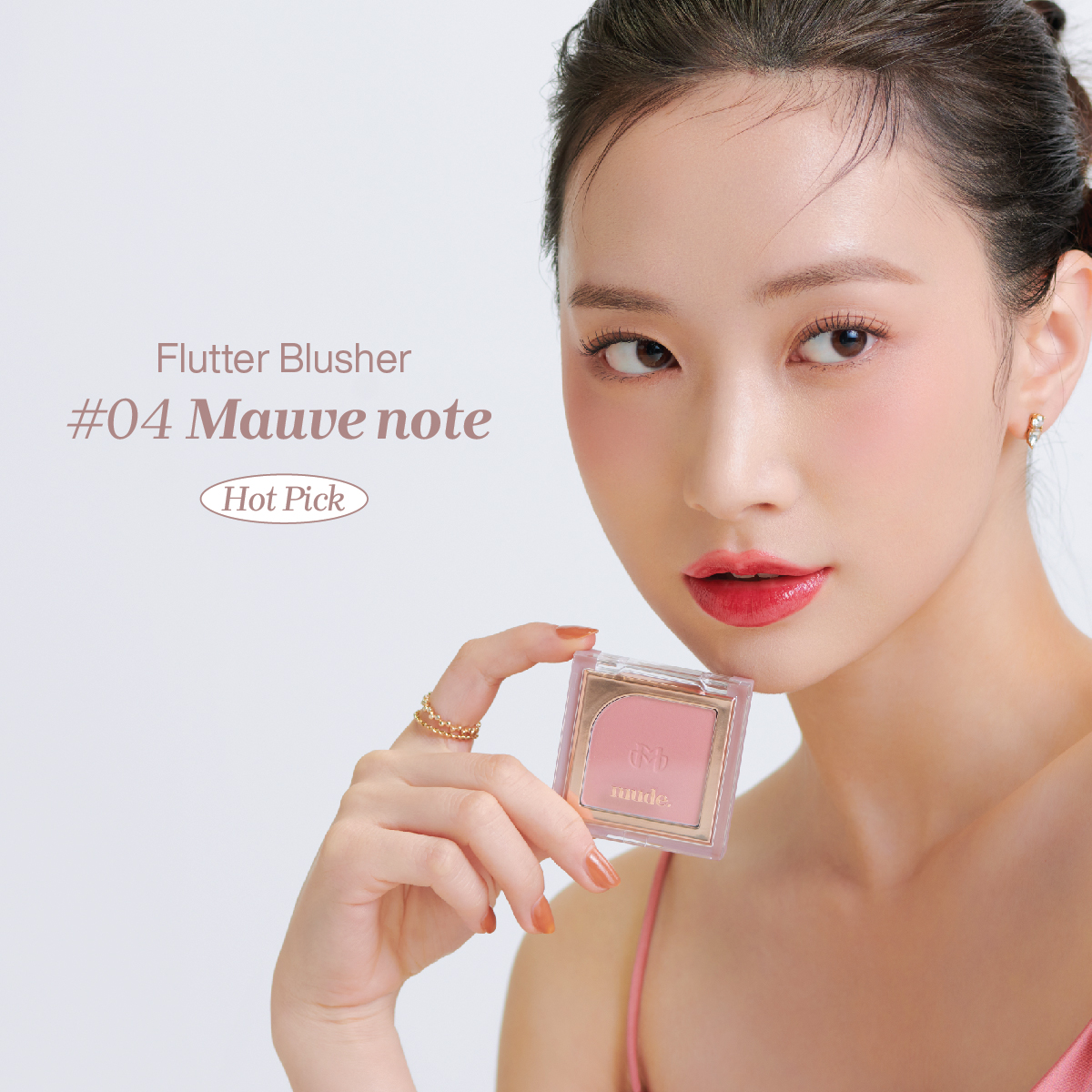  (Mẫu mới) Phấn Má Hồng Kiềm Dầu Mude Flutter Blusher 5g 