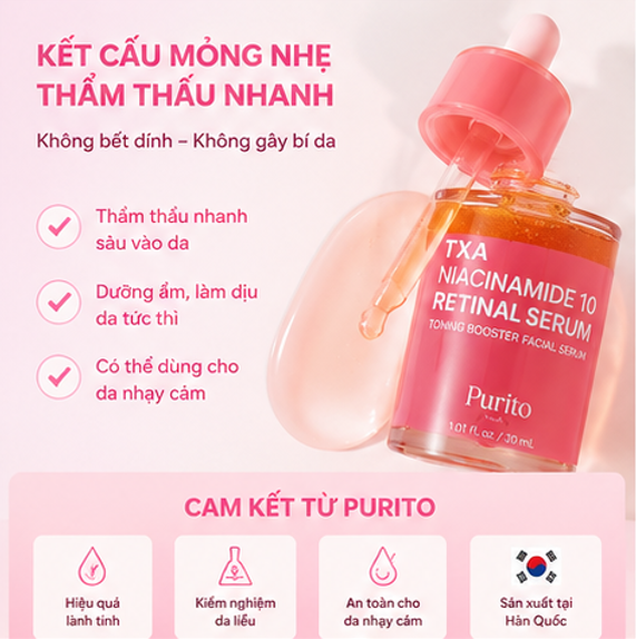  Tinh Chất Purito TXA Niacinamide 10 Retinal Serum 30ml 