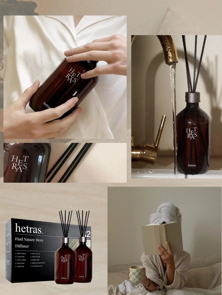  Bộ Tinh Dầu Nước Hoa Khuếch Tán Hương Thơm Hetras Premium Diffuser 500ml 