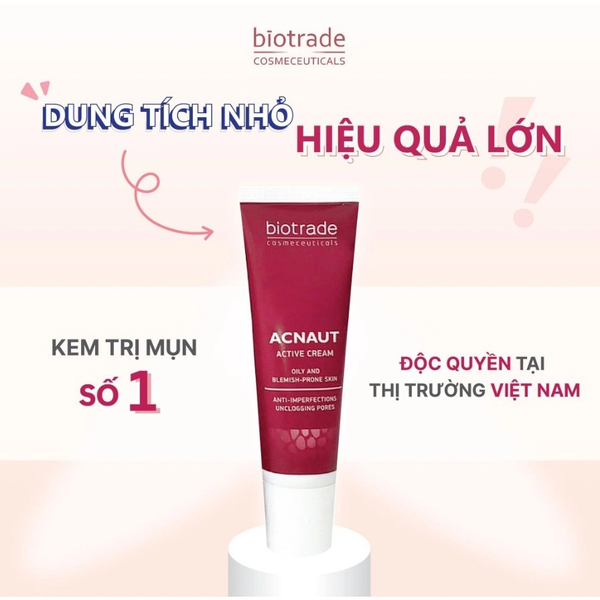  Kem Chấm Mụn Biotrade Acnaut Active Cream 15ml 