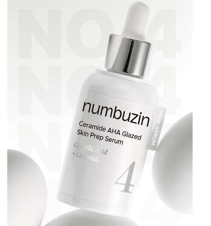 Tinh Chất Tẩy Tế Bào Chết, Căng Bóng Da Numbuzin No.4 Ceramide AHA Glazed Skin Prep Serum 30ml 
