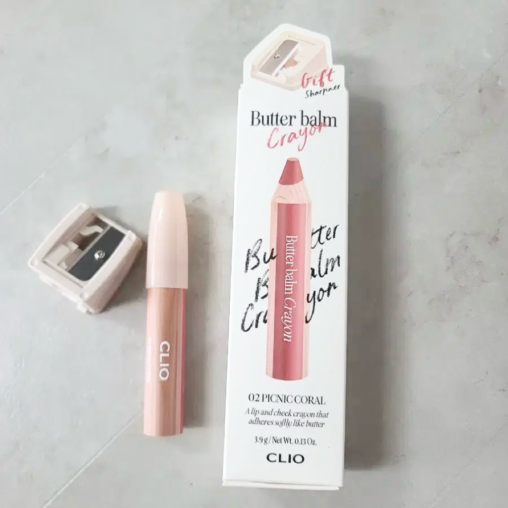  Son Bút Chì Clio Butter Balm Crayon 3.9g (Tặng đồ gọt) 