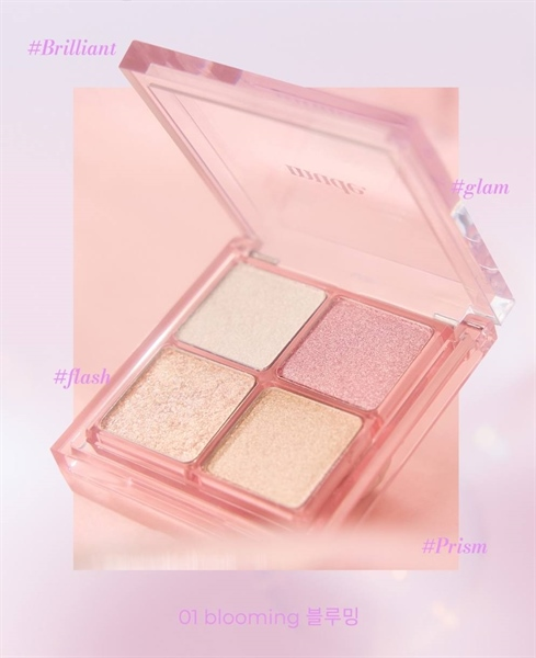  Phấn Bắt Sáng 4 Ô Mude Full Bloom Glow Palette 5g 