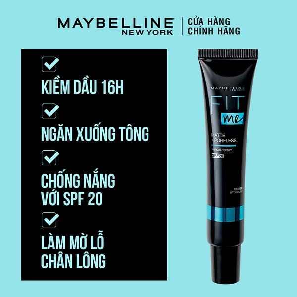 Kem Lót Kiềm Dầu Maybelline Fit Me Matte + Poreless Primer SPF20 30ml 