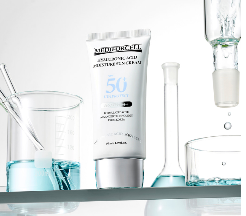  Kem Chống Nắng Căng Bóng Da Mediforcell Hyaluronic Acid Moisture Sun Cream SPF50+ PA++++ 50ml 