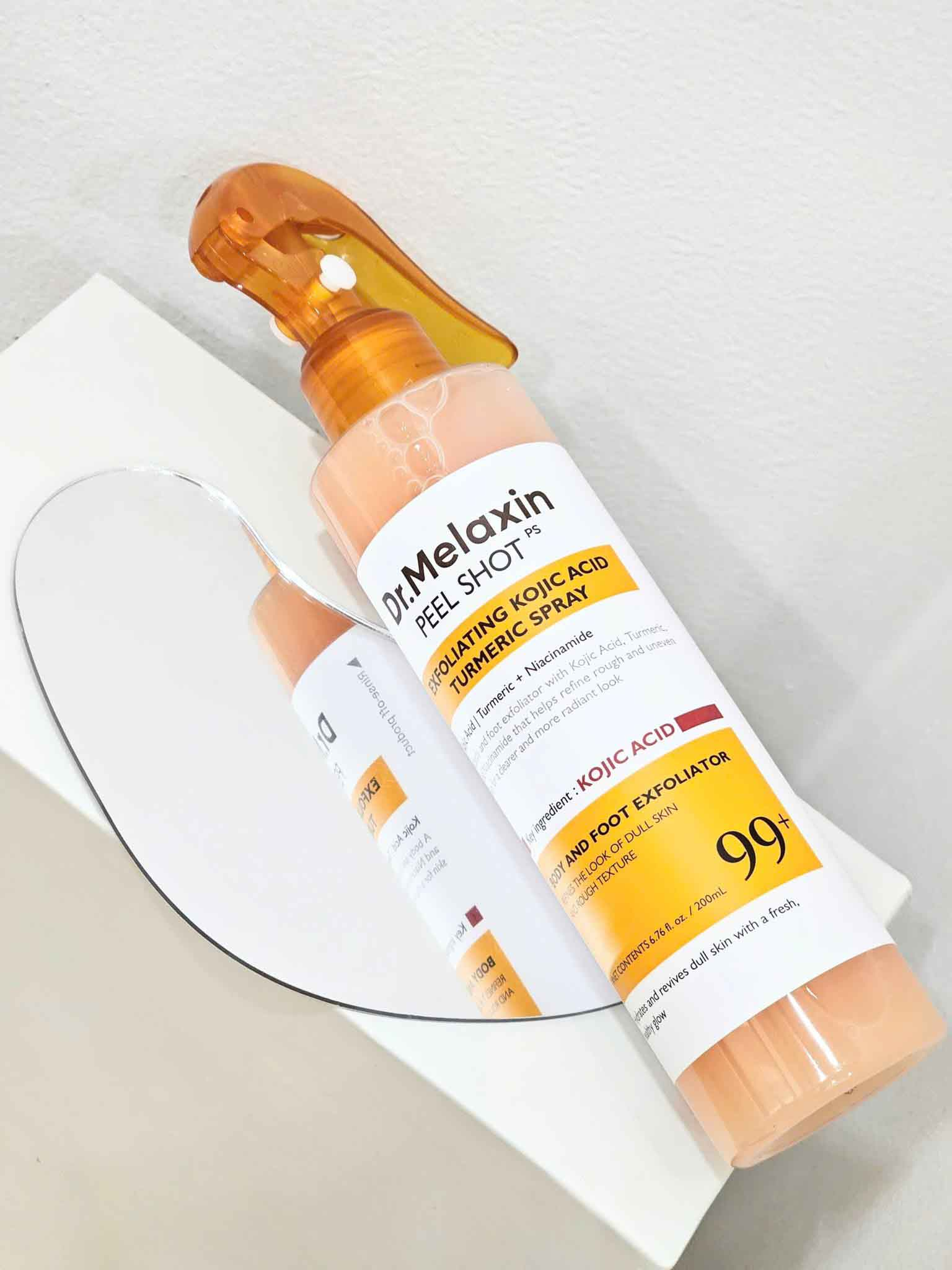  Dung Dịch Xịt Tẩy Tế Bào Chết Cơ Thể Dr.Melaxin Peel Shot Exfoliating Kojic Acid Turmeric Spray 200ml 