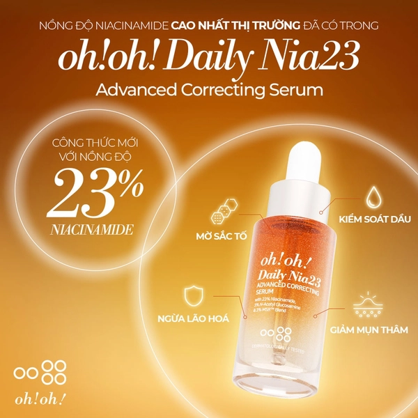  Tinh Chất Dưỡng Sáng, Mờ Thâm Oh! Oh! Daily Nia23 Advanced Correcting Serum 30ml 