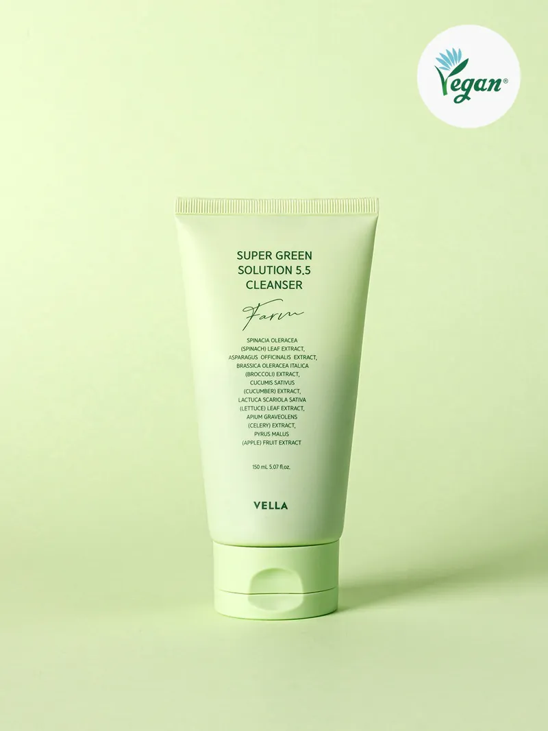 Sữa Rửa Mặt Dịu Nhẹ Vella Super Green Solution 5.5 Cleanser 150ml 