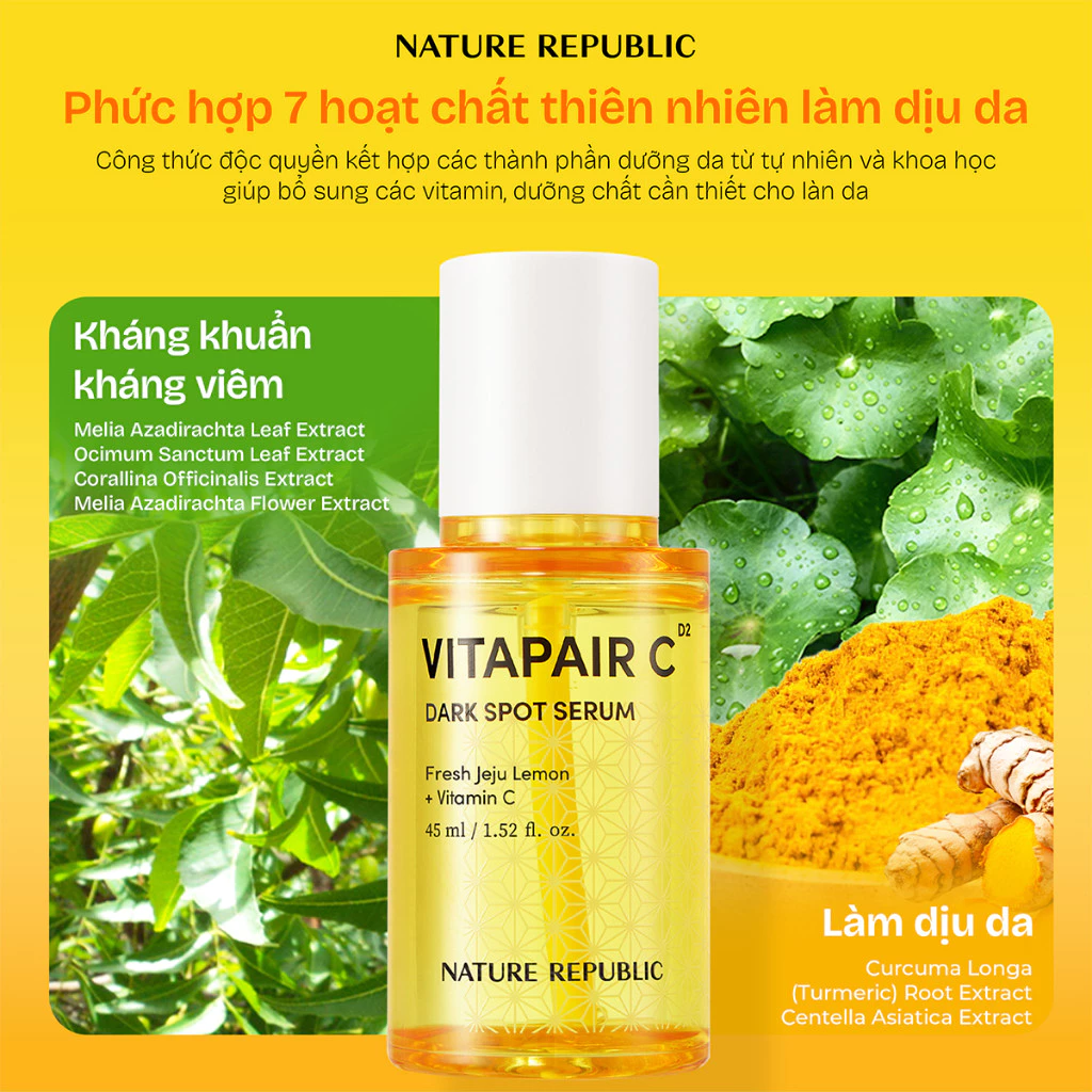  Tinh Chất Dưỡng Trắng Mờ Thâm Nám Nature Republic Vitapair C Dark Spot Serum 45ml 