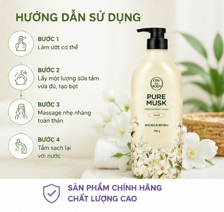  Sữa Tắm Hương Nước Hoa ON: The Body 730g 