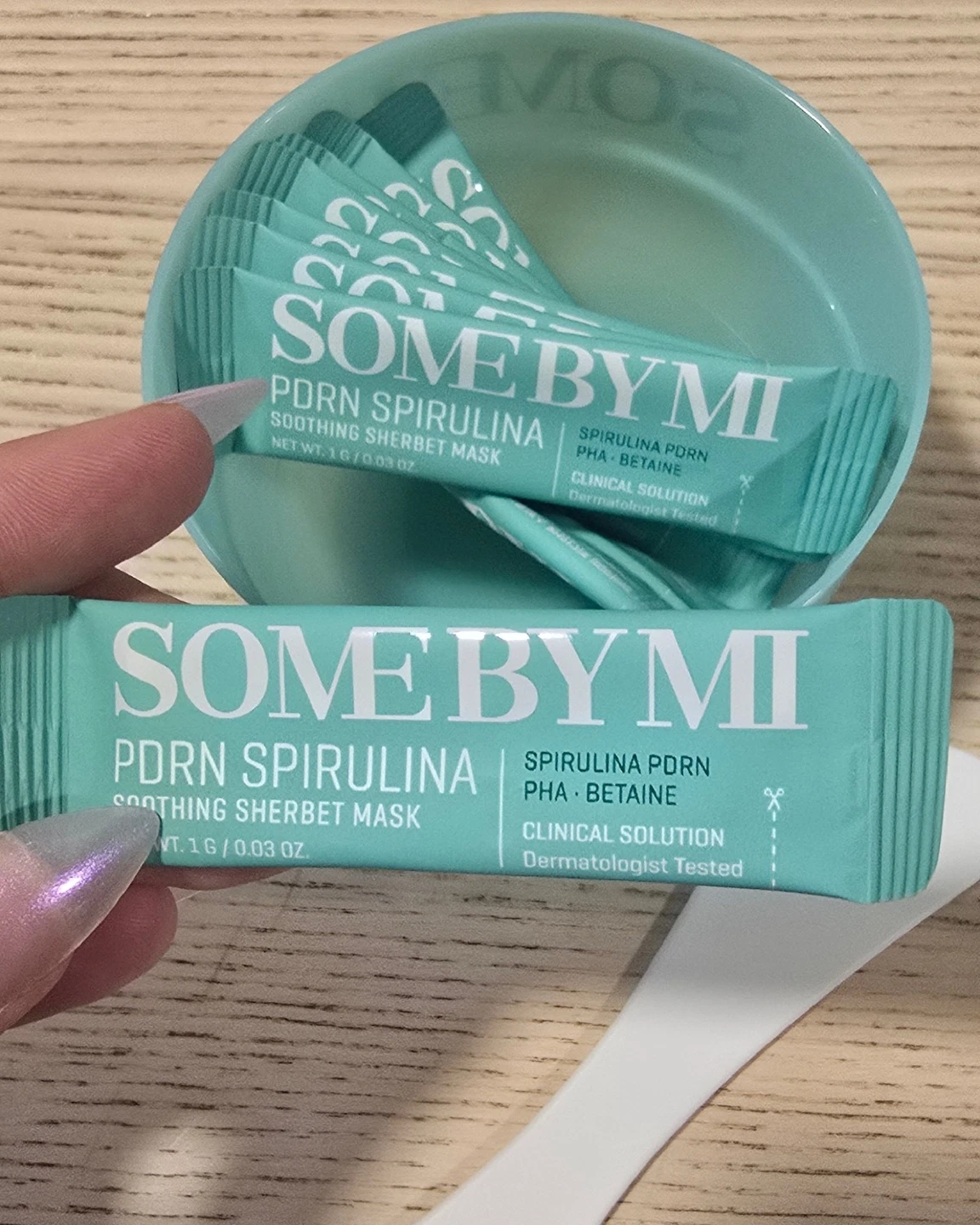  (HỘP 1gx10 GÓI) Mặt Nạ Dưỡng Da Some By Mi PDRN Spirulina Soothing Sherbet Mask 