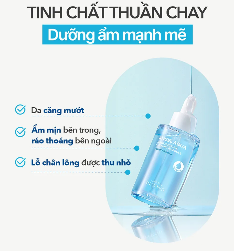  Tinh Chất Cấp Ẩm, Phục Hồi Da Beyond Angel Aqua Deep Moisture Calming Ampoule 50ml 