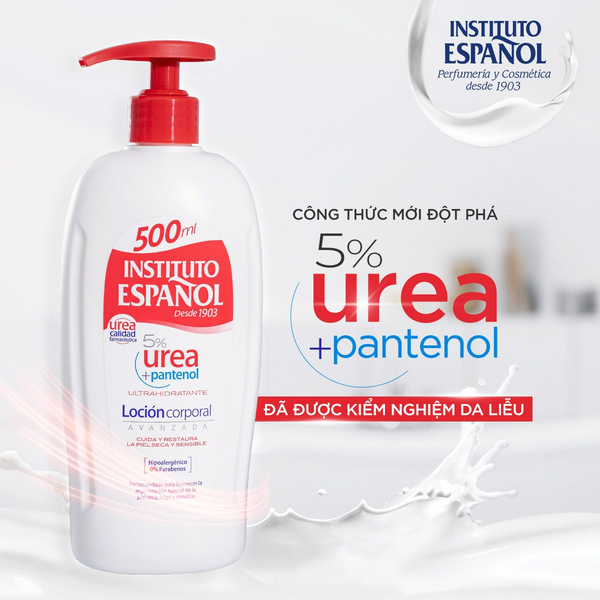  Sữa Dưỡng Thể Instituto Espanol 5% Urea + Pantenol Body Lotion 500ml 