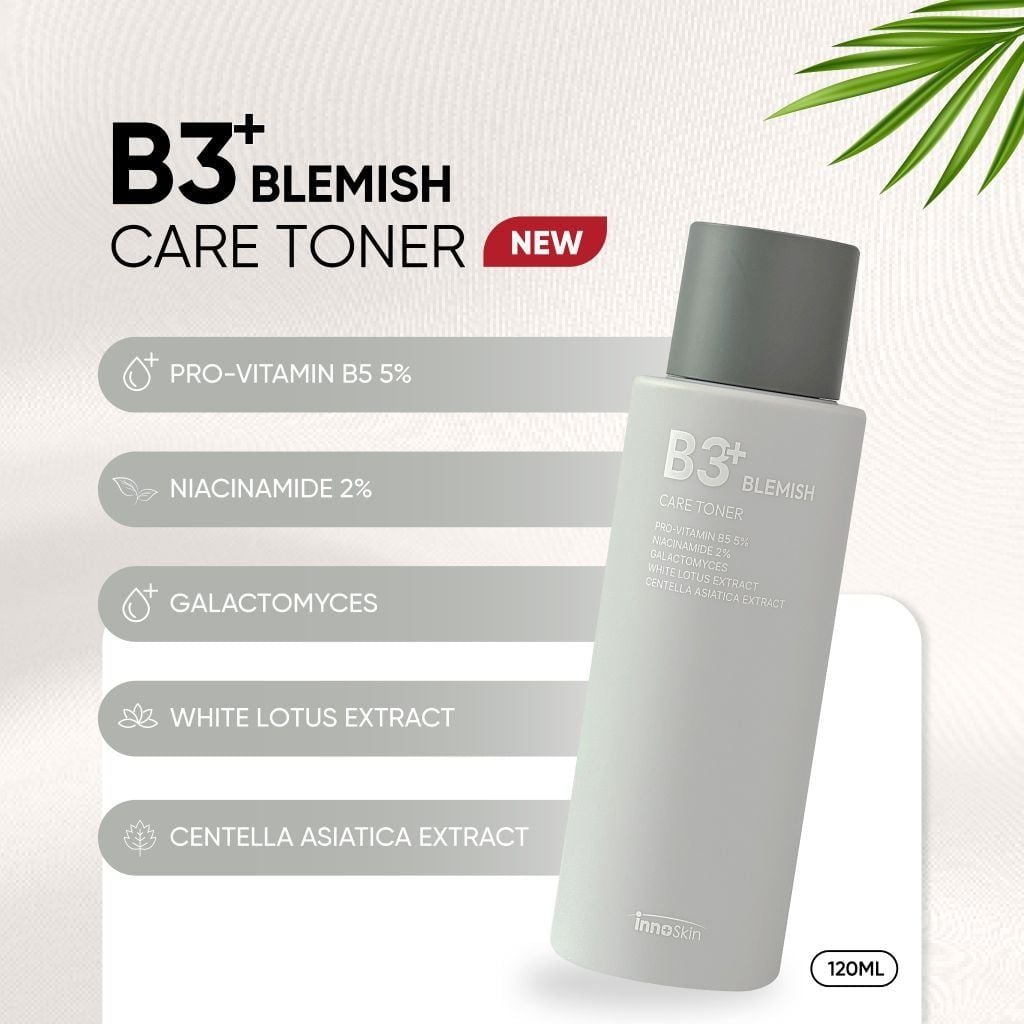  Nước Hoa Hồng Dưỡng Ẩm Innoskin B3 Blemish Care Toner 120ml 