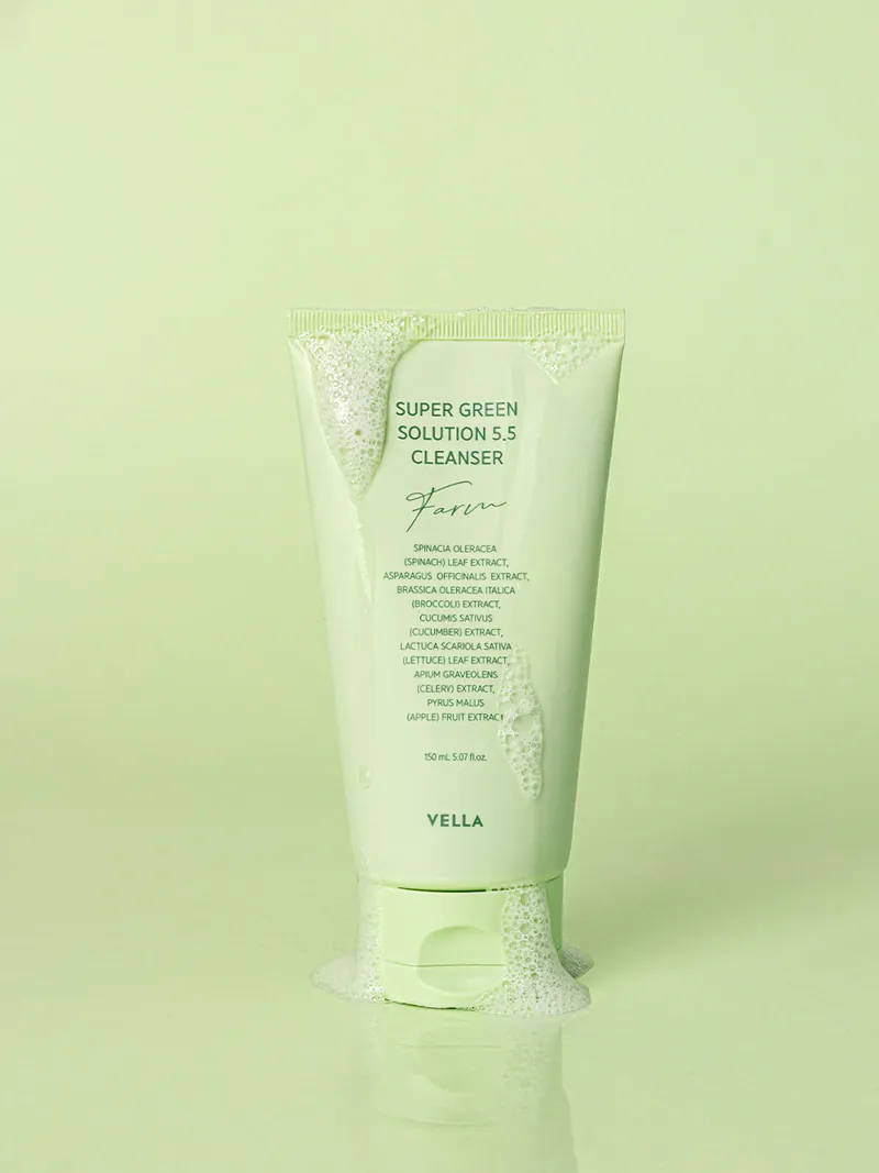  Sữa Rửa Mặt Dịu Nhẹ Vella Super Green Solution 5.5 Cleanser 150ml 