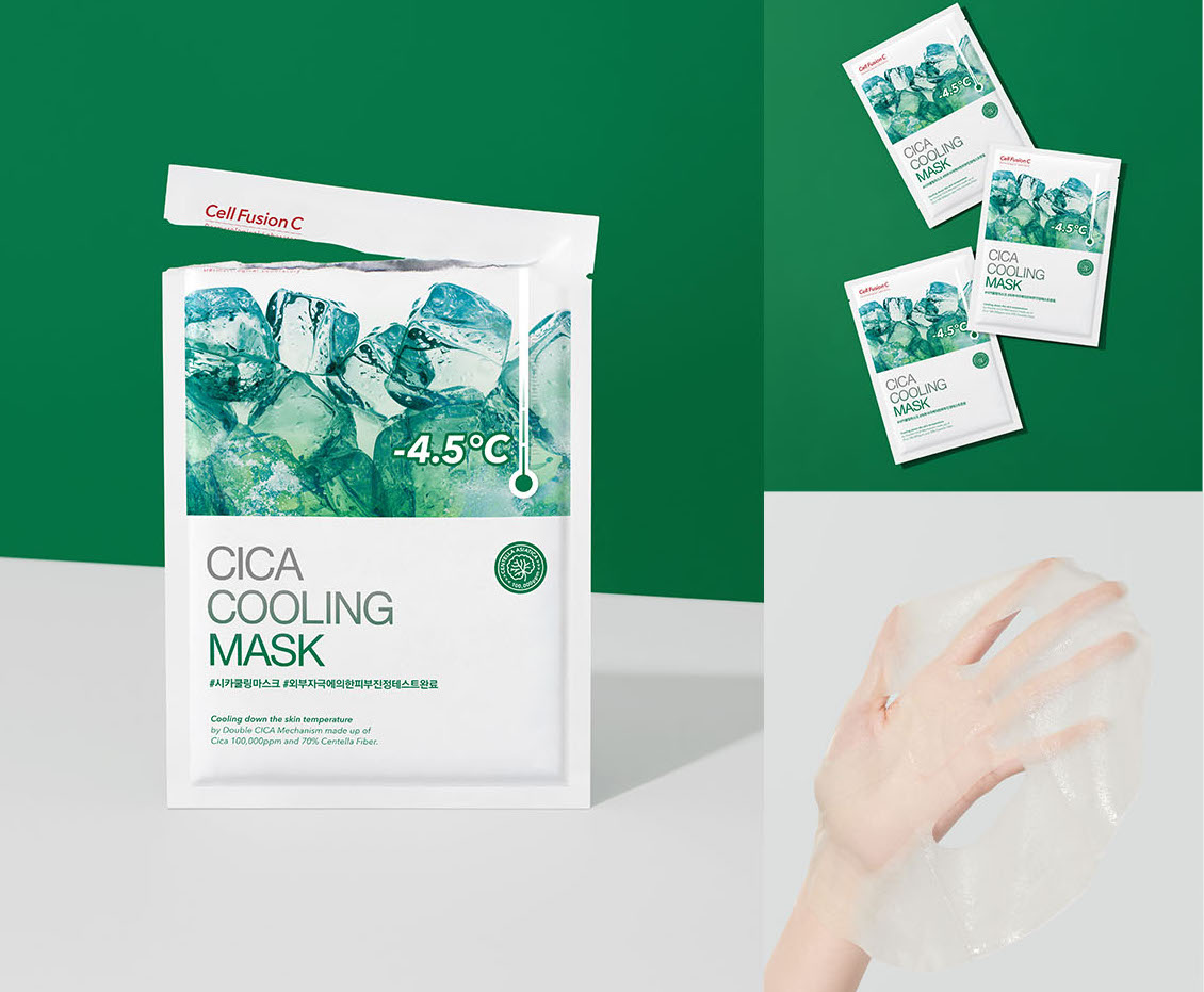  Mặt Nạ Hạ Nhiệt Da Mụn, Nhạy Cảm Cell Fusion C CICA Cooling Mask 27g (1 miếng) 