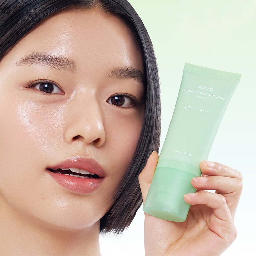  (XANH LÁ) Kem Chống Nắng Abib Dưỡng Ẩm Dịu Da Nhạy Cảm Abib Heartleaf Mild Sunscreen Relief Tube SPF50+ PA++++ 50ml 