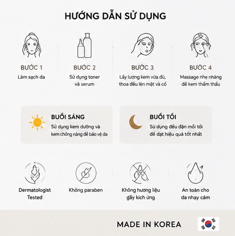  Kem Dưỡng Sinh Học Biomeek Sáng Da Mờ Thâm Biomeek Tranexide Cream 50ml 