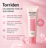 Kem Chống Nắng Torriden Cellmazing Tone Up Sun Cream PINK BEIGE SPF50+ PA++++ 60ml 