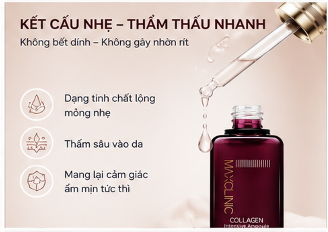  Tinh Chất Dưỡng ẩm, Chống Lão Hóa Maxclinic COLLAGEN Intensive Ampoule 100ml 