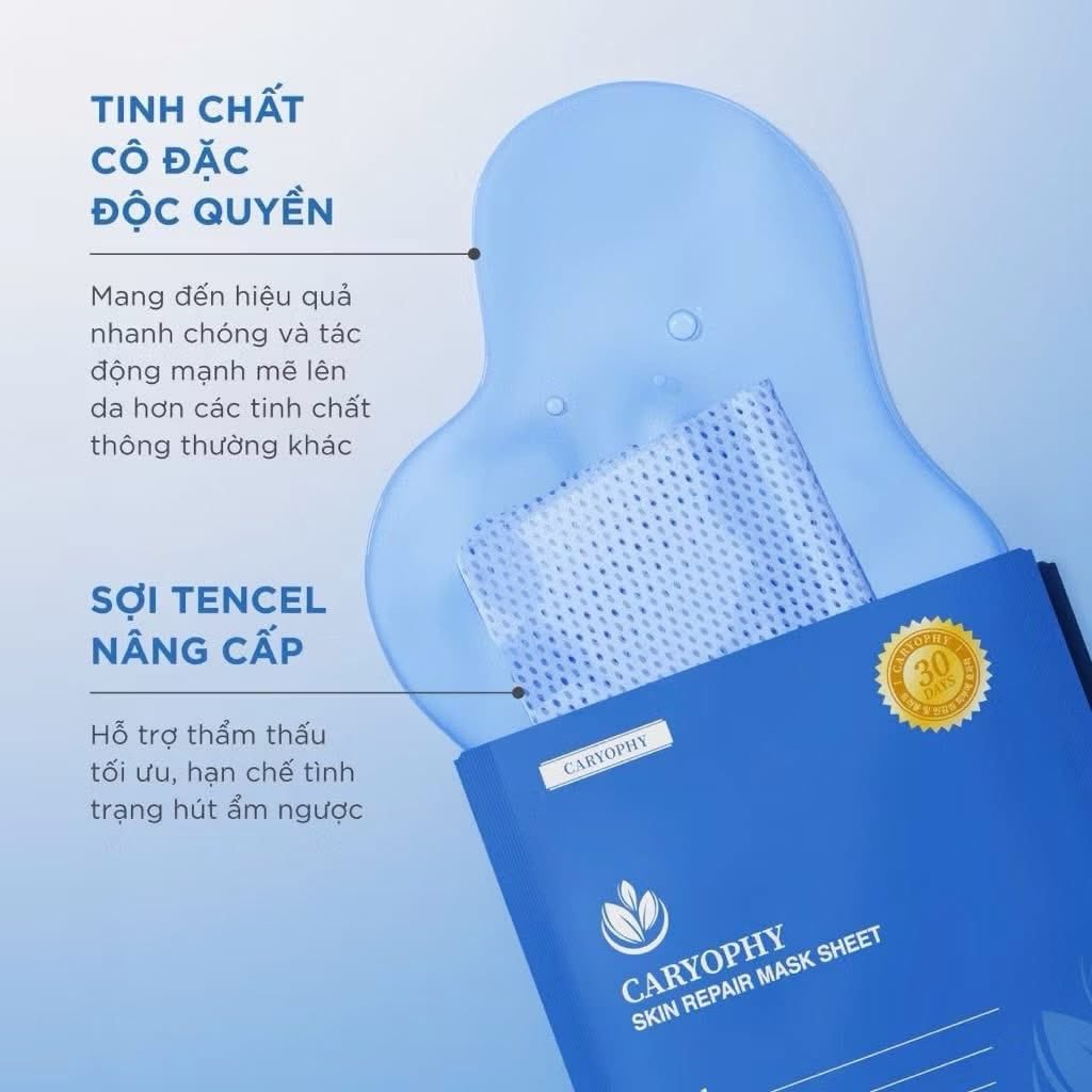  (XANH DƯƠNG) Mặt Nạ Giấy Phục Hồi Da Caryophy Skin Repair Mask Sheet 25g 