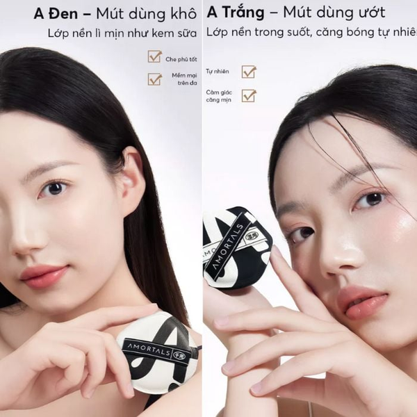  Bộ 2 Bông Mút Amortals Double A Powder Puff Set 