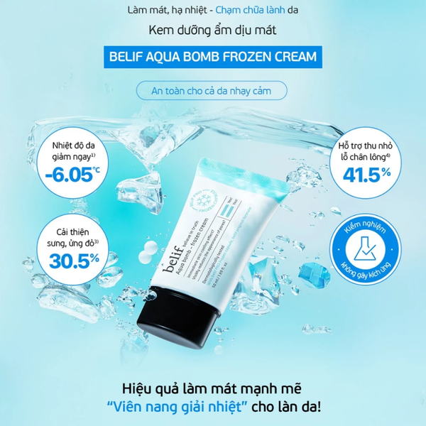  Kem dưỡng ẩm Belif Aqua Bomb-Fronzen Cream (SET 50ml+10ml+10ml) 