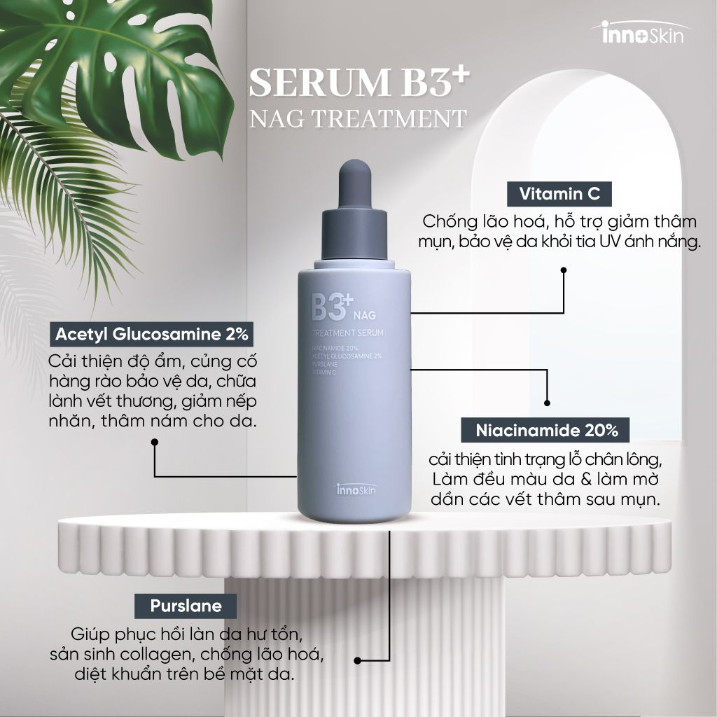  (HSD 10/27) Tinh Chất Innoskin B3 NAG Treatment Serum 50ml 