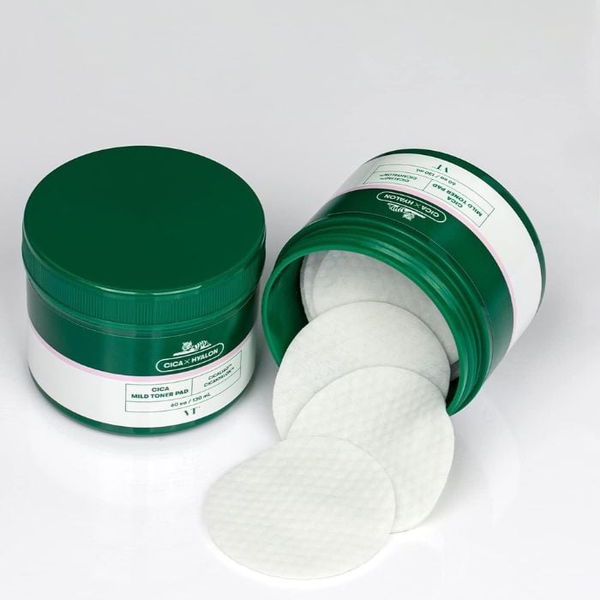  Toner Pad Dưỡng Ẩm, Tẩy Tế Bào Chết VT Cica Mild Toner Pad (60 miếng) 