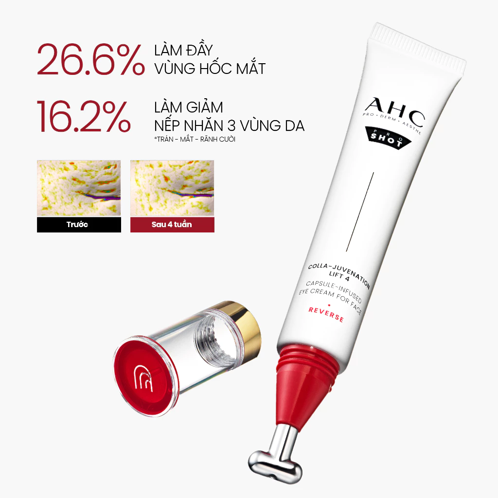  (Mẫu mới) Kem Dưỡng Mắt Nâng Cơ AHC Capsule Infused Eye Cream For Face 30ml 