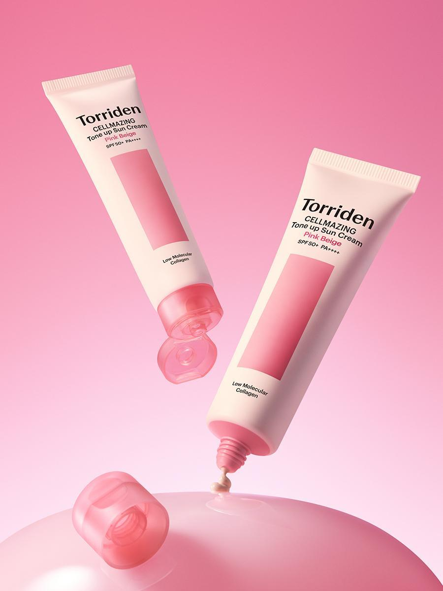  Kem Chống Nắng Torriden Cellmazing Tone Up Sun Cream PINK BEIGE SPF50+ PA++++ 60ml 