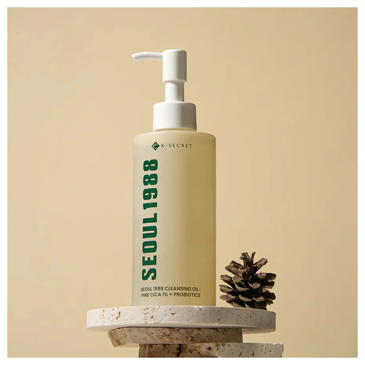  Dầu Tẩy Trang K-Secret Seoul 1988 Cleansing Oil: Pine Cica 1% + Probiotics 200ml 