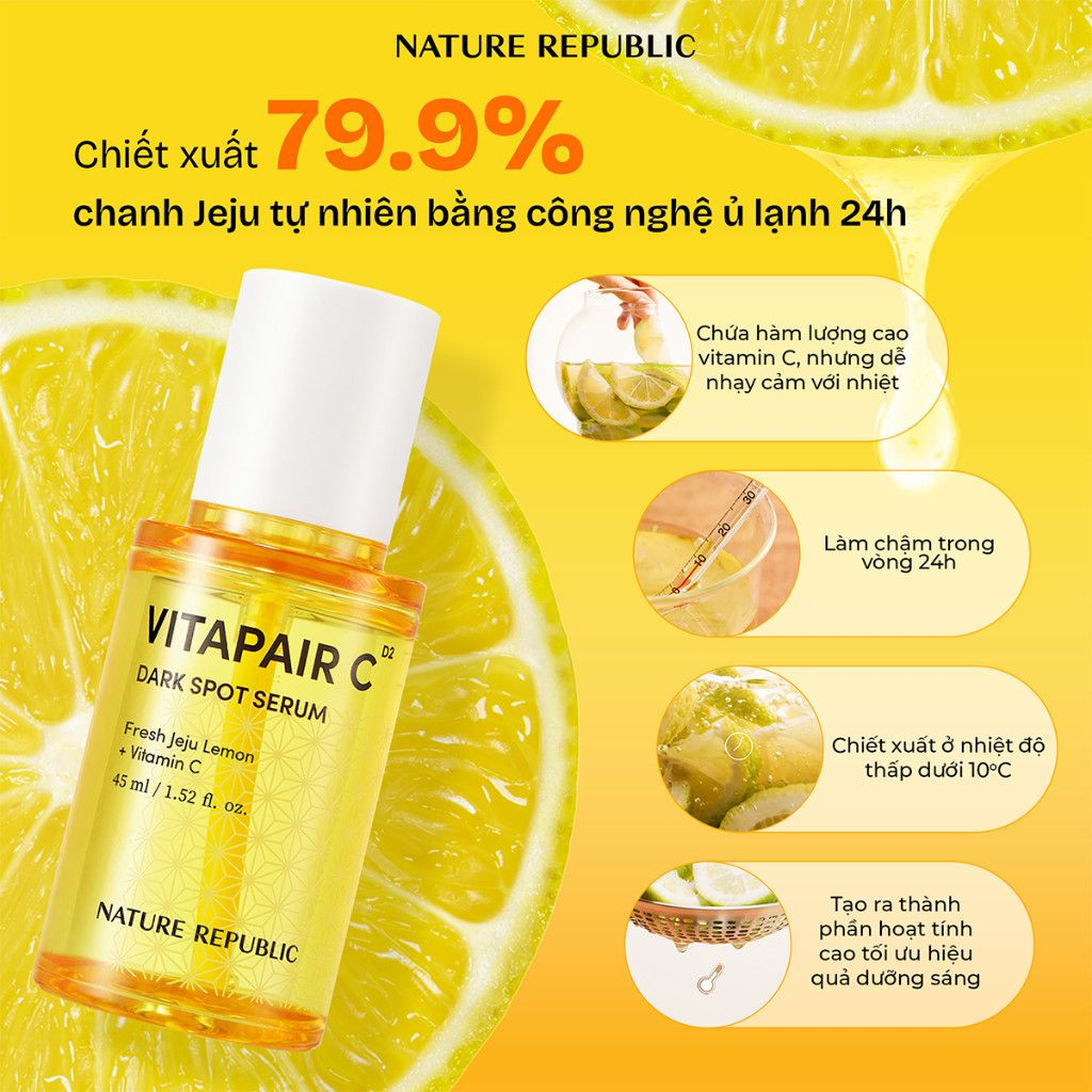  Tinh Chất Dưỡng Trắng Mờ Thâm Nám Nature Republic Vitapair C Dark Spot Serum 45ml 