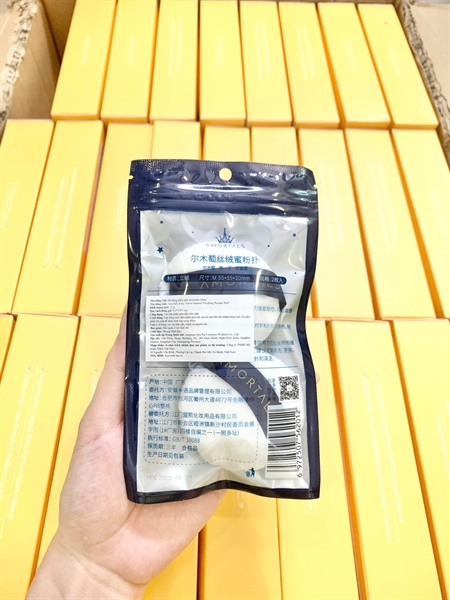  Bộ 2 Bông Phấn Phủ Amortals Silky Velvet Natural Finishing Powder Puff 