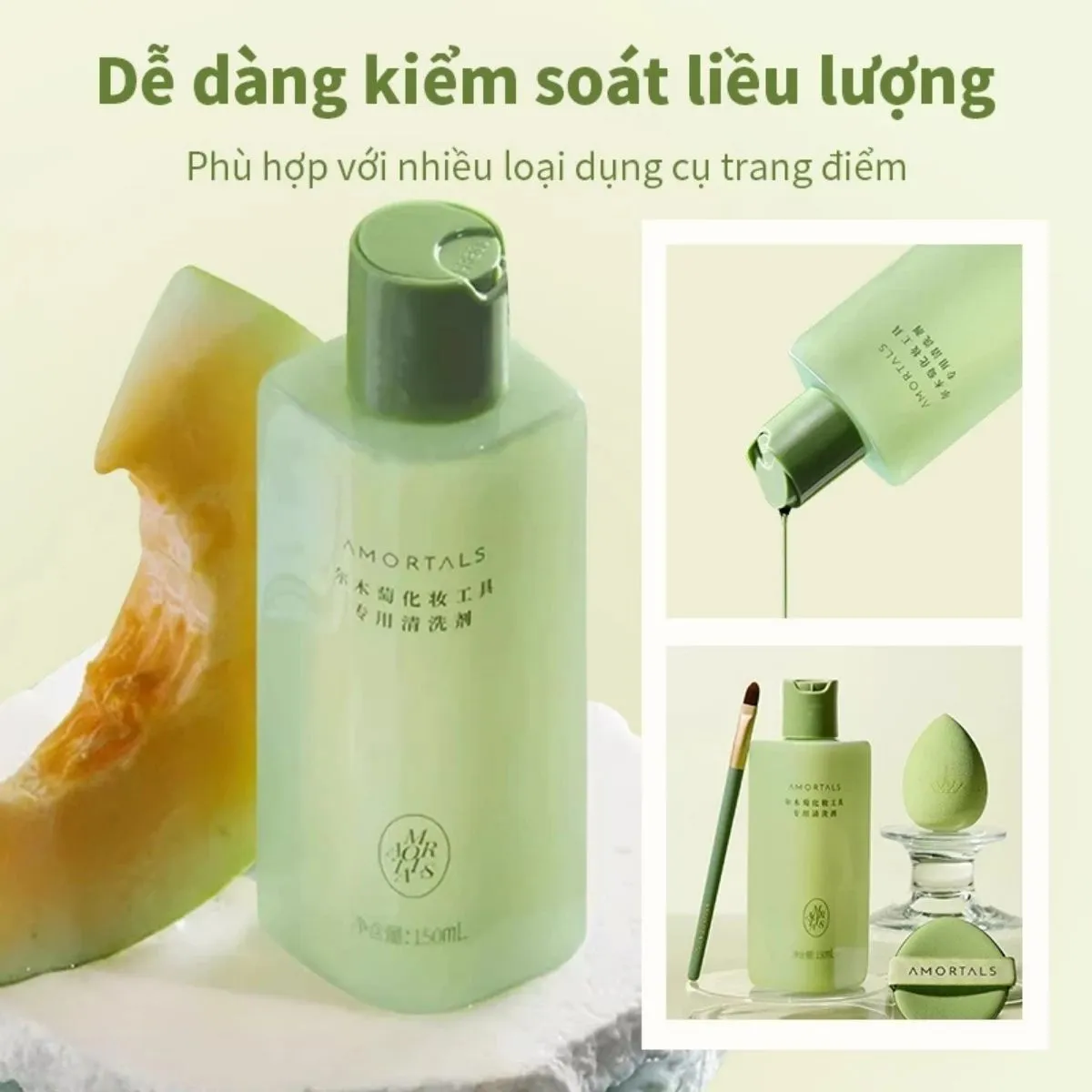  Nước Rửa Cọ Trang Điểm Amortals Dedicated Cosmetic Tool Agent 