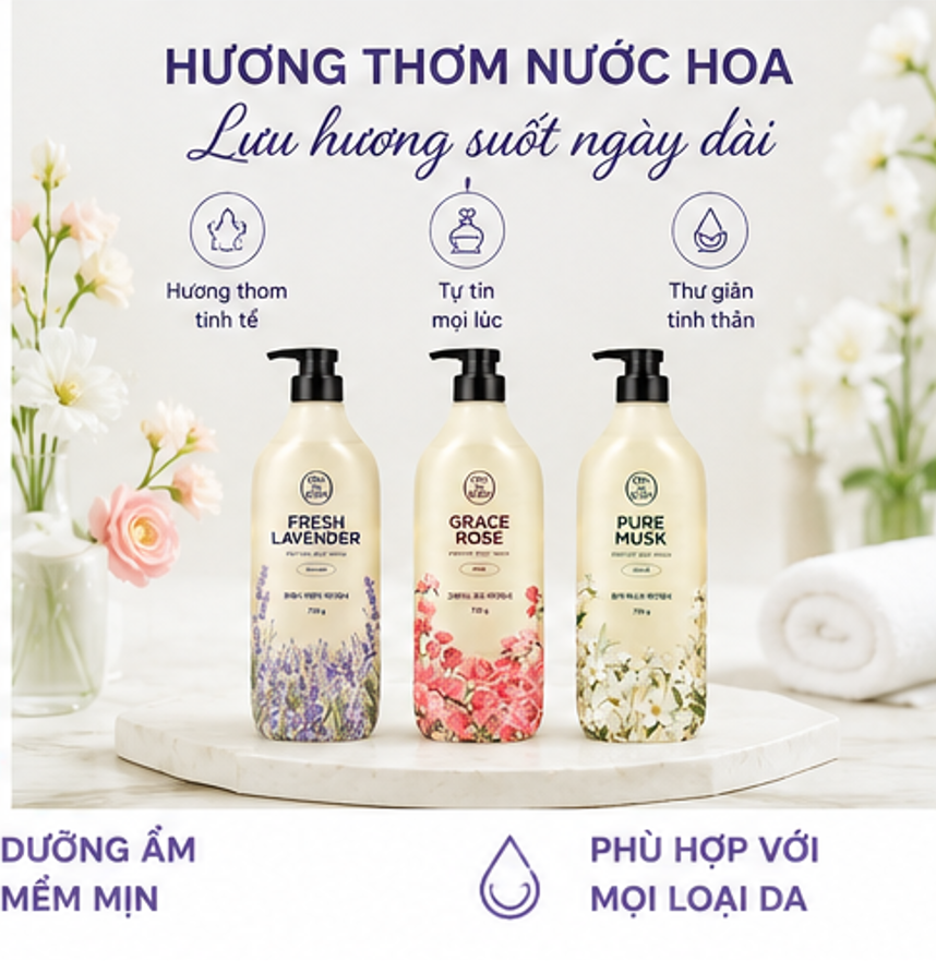  Sữa Tắm Hương Nước Hoa ON: The Body 730g 