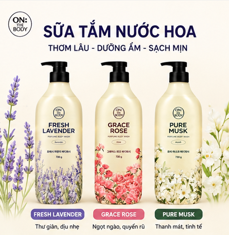  Sữa Tắm Hương Nước Hoa ON: The Body 730g 