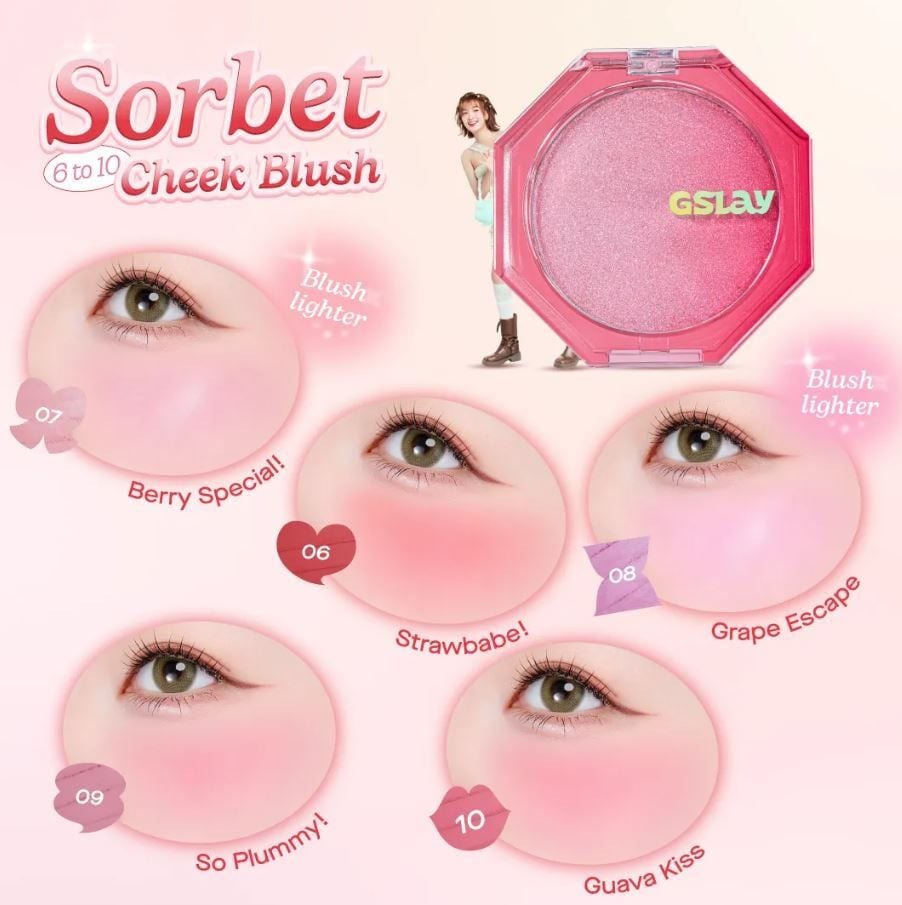  Má hồng kem hóa phấn Gslay Sorbet Cheek Blush 5g 