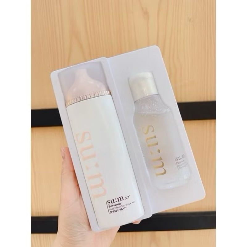  Kem chống nắng nâng tone SU:M37 Sun Away Multi Effect Sun Block AD Special Set 100ml (TẶNG TẨY TRANG 100ml) 