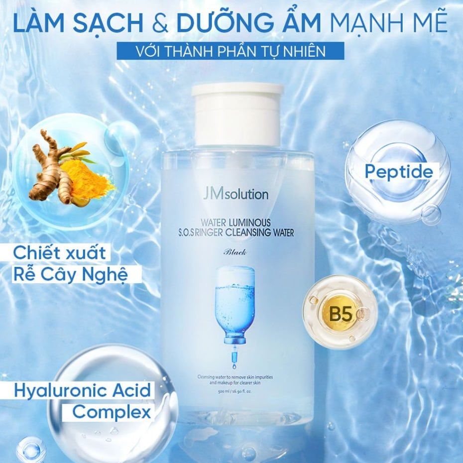  Nước tẩy trang JM Solution Water Luminous S.O.S Ringer Cleansing Water 
