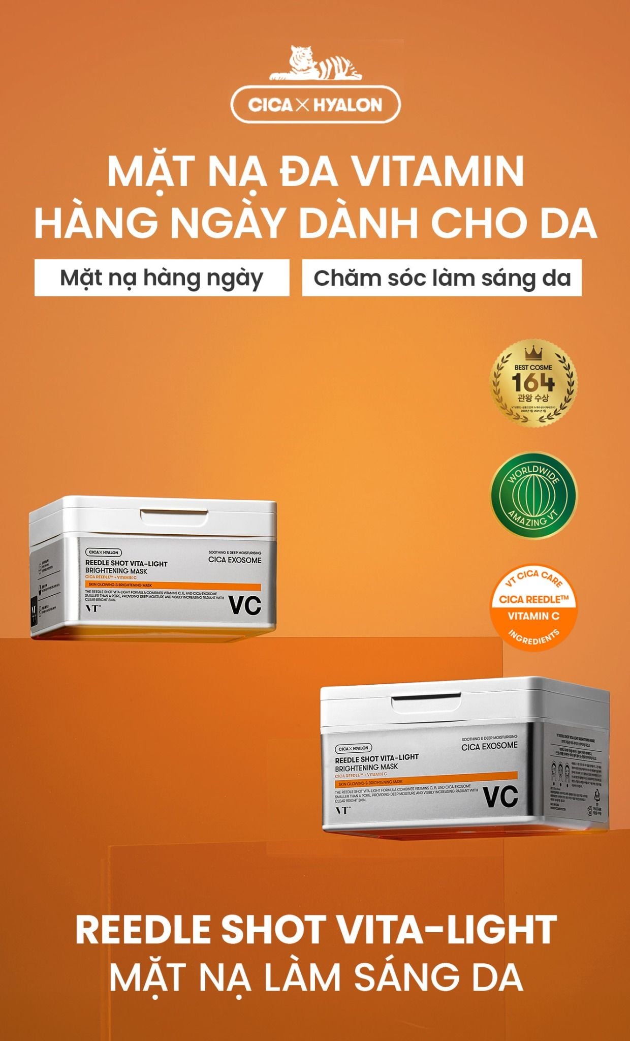  Mặt Nạ Dưỡng Da, Chống Lão Hóa VT Cosmetics Cica Mask (Hộp 30 miếng) 