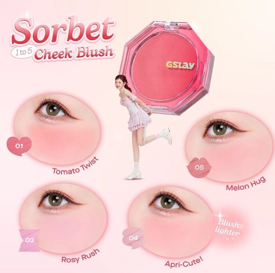  Má hồng kem hóa phấn Gslay Sorbet Cheek Blush 5g 