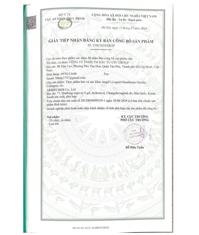  Viên Uống Trắng Da Angel's Liquid Glutathione Oneday Collagen 600mgx72 Viên 