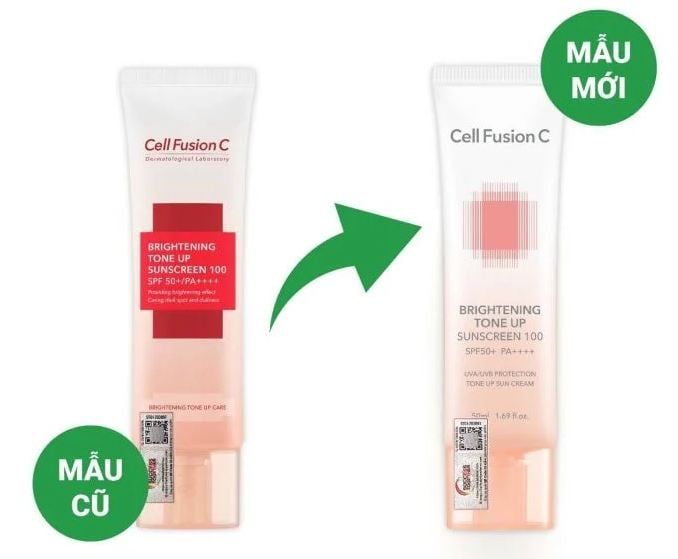  (Mẫu mới) Kem Chống Nắng Nâng Tone Cell Fusion C Brightening Tone Up Sunscreen 100 SPF50+ PA++++ 