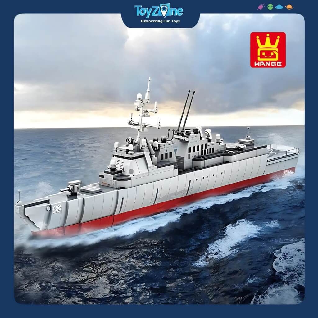 Bộ Đồ Chơi Lắp Ráp Mô Hình Tàu Khu Trục Arleigh Burke-Class WANGE