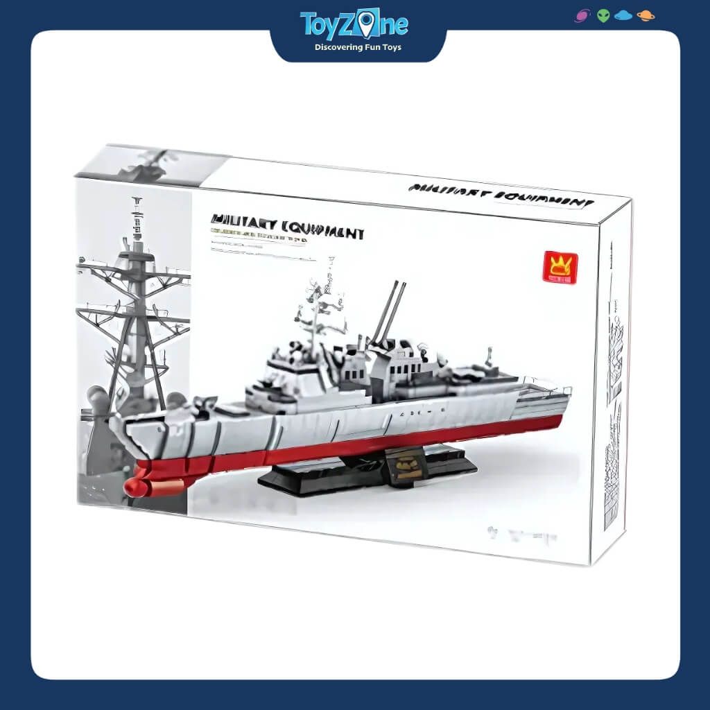 Bộ Đồ Chơi Lắp Ráp Mô Hình Tàu Khu Trục Arleigh Burke-Class WANGE
